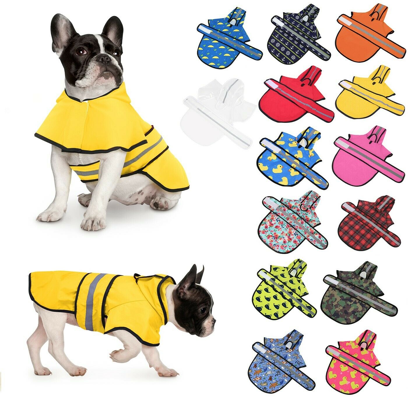 HDE Dog Raincoat Hooded Slicker Poncho for Small to X-Large Dogs and Puppies