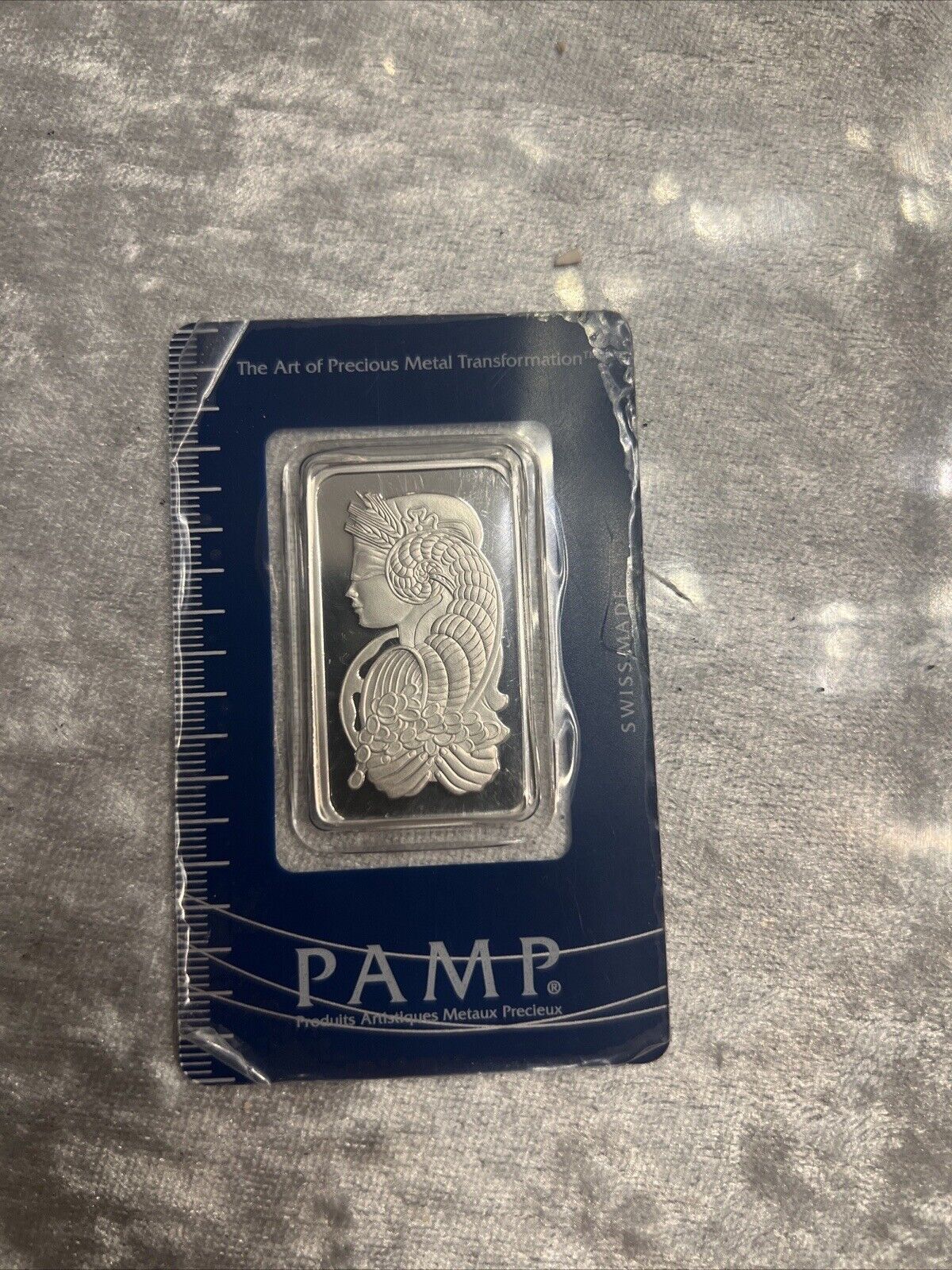 1 gram Platinum Bar - PAMP - 999.5 Fine - Lady Fortuna