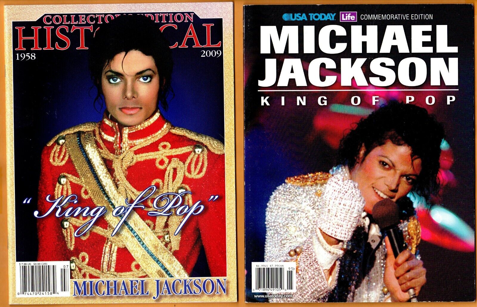 2 Michael Jackson Collectible Magazines(King Of Pop & Historical)