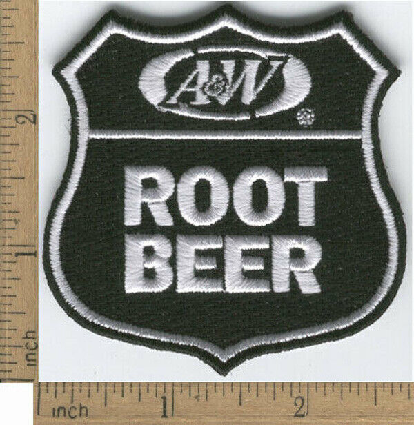 Vintage A&w Root Beer Embroidered Patch, Allen And Wright Soda Pop Street Sign