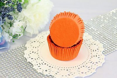 2'' Paper Cupcake Muffin Liners, Greaseproof, Baking Cups, Orange, Standard Size