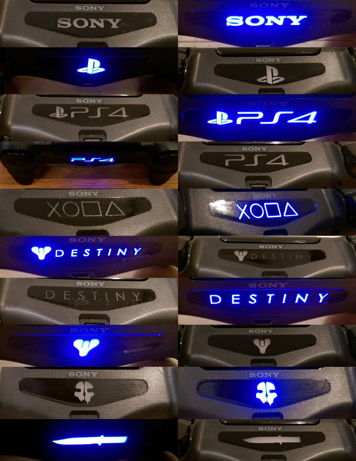 2x PS4 PlayStation Controller LED Light Bar Decal Sticker 80+DESIGNS YOUR CHOICE