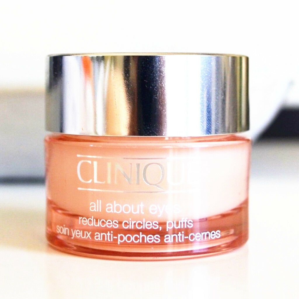 New Clinique All About Eyes Reduces Circles Puffs 0.5 Oz/15 Ml Full Size