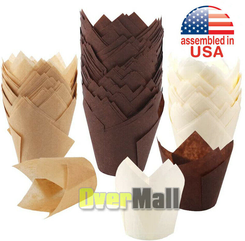 300 Pack Tulip Cupcake Liners Baking Cups Muffin Wrappers For Party Birthdays