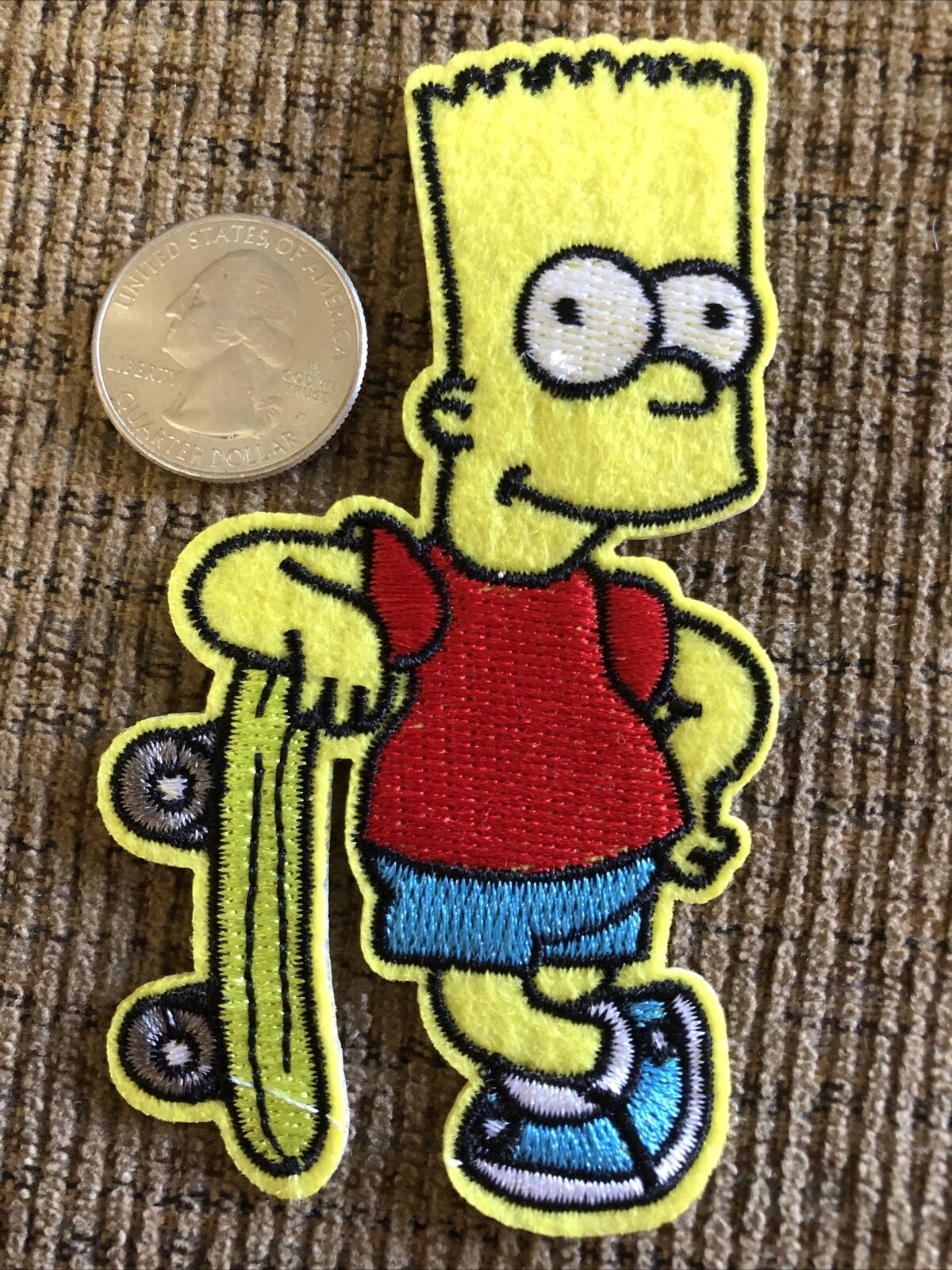 Bart Simpsons Embroidered Iron On Patch