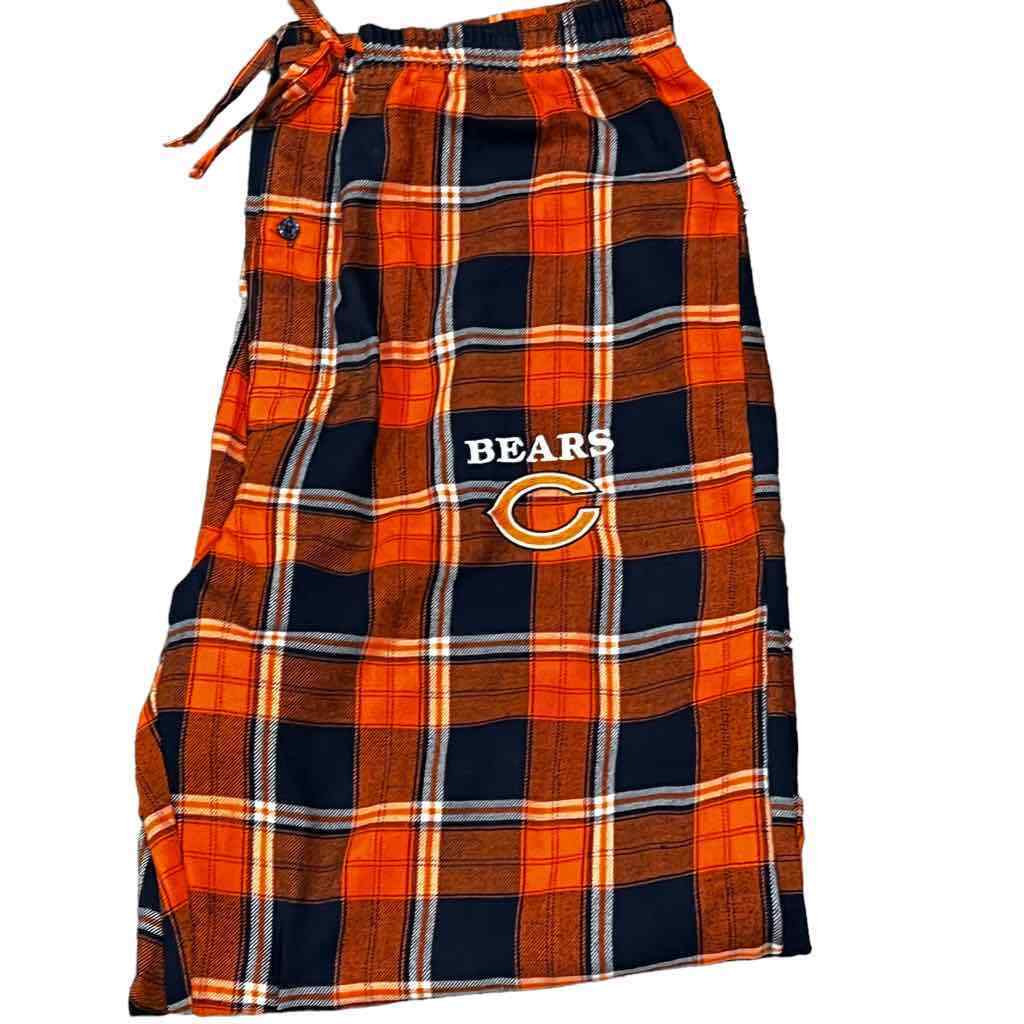 NFL Official Team Apparel Chicago Bears Plaid pull on Pajama Bottoms