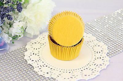 2'' Paper Cupcake Muffin Liners, Greaseproof, Baking Cups, Yellow, Standard Size