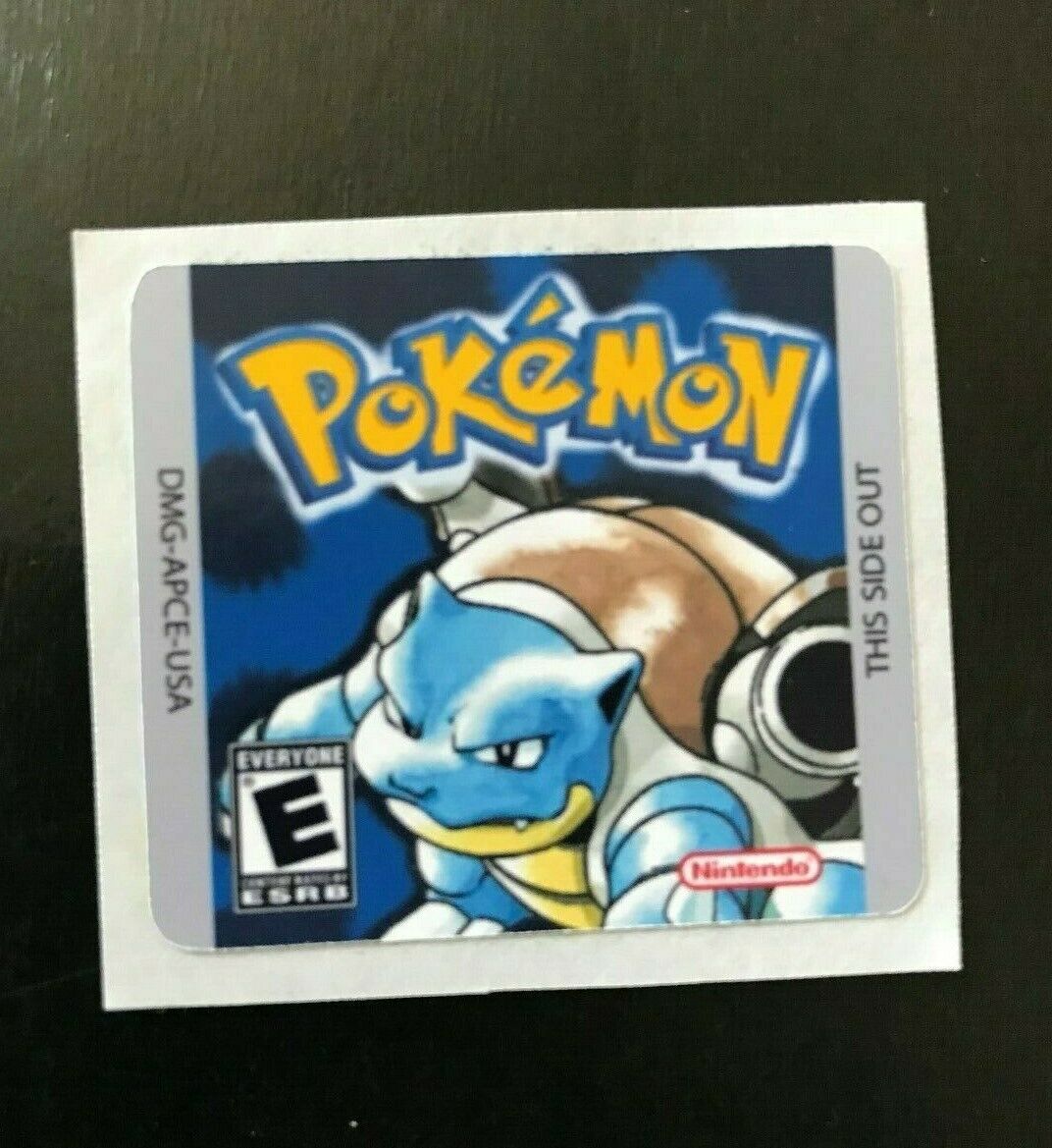 Gameboy Pokemon Blue  Version Replacement Label Decal Sticker Nintendo Cartridge