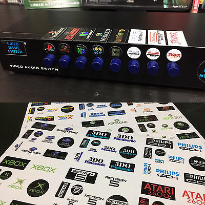 Video Game System/Console Labels for AV-HDMI Switch Boxes - Custom Labels