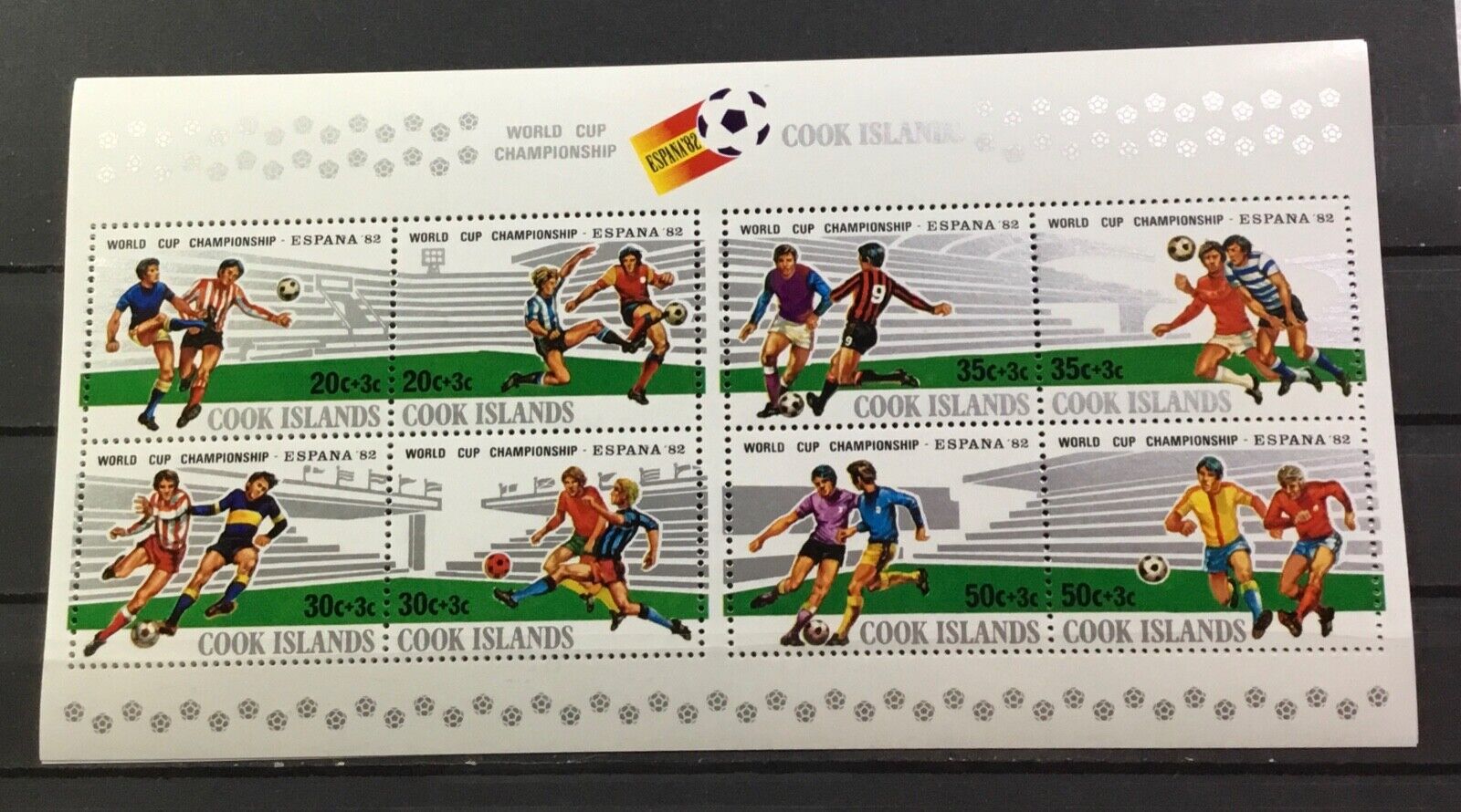 Cook Islands # B96. Souvenir Sheet, 8 Stamps. World Cup Championship '82.. Mnh