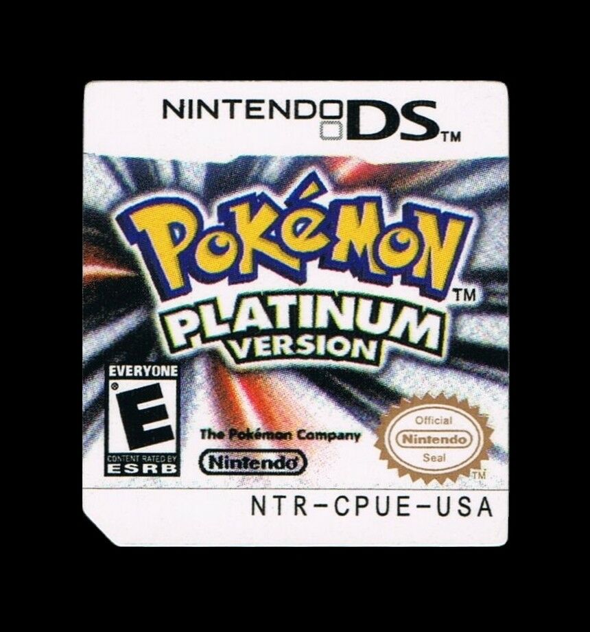 Pokemon Platinum Replacement Label Sticker Glossy Precut Nintendo Ds Usa Decal