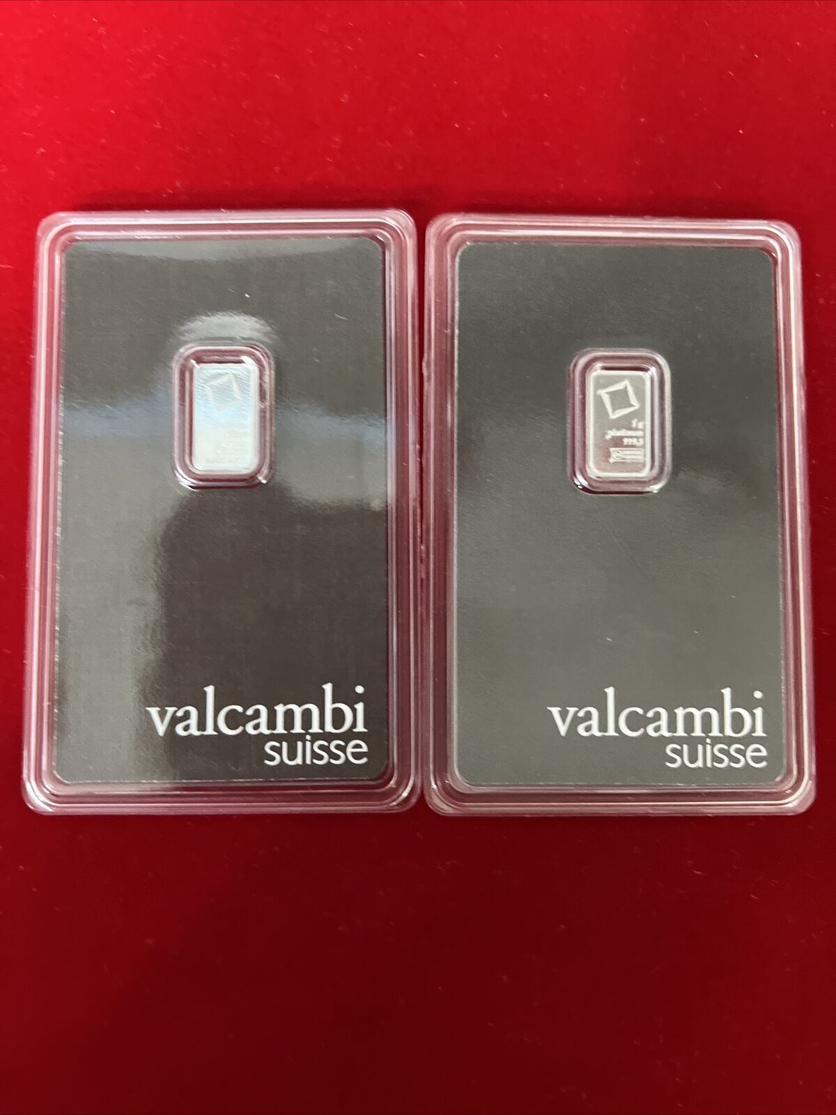 Valcambi Suisse Platinum Bat 1 Gram .9995 Fine  - 2 Pcs