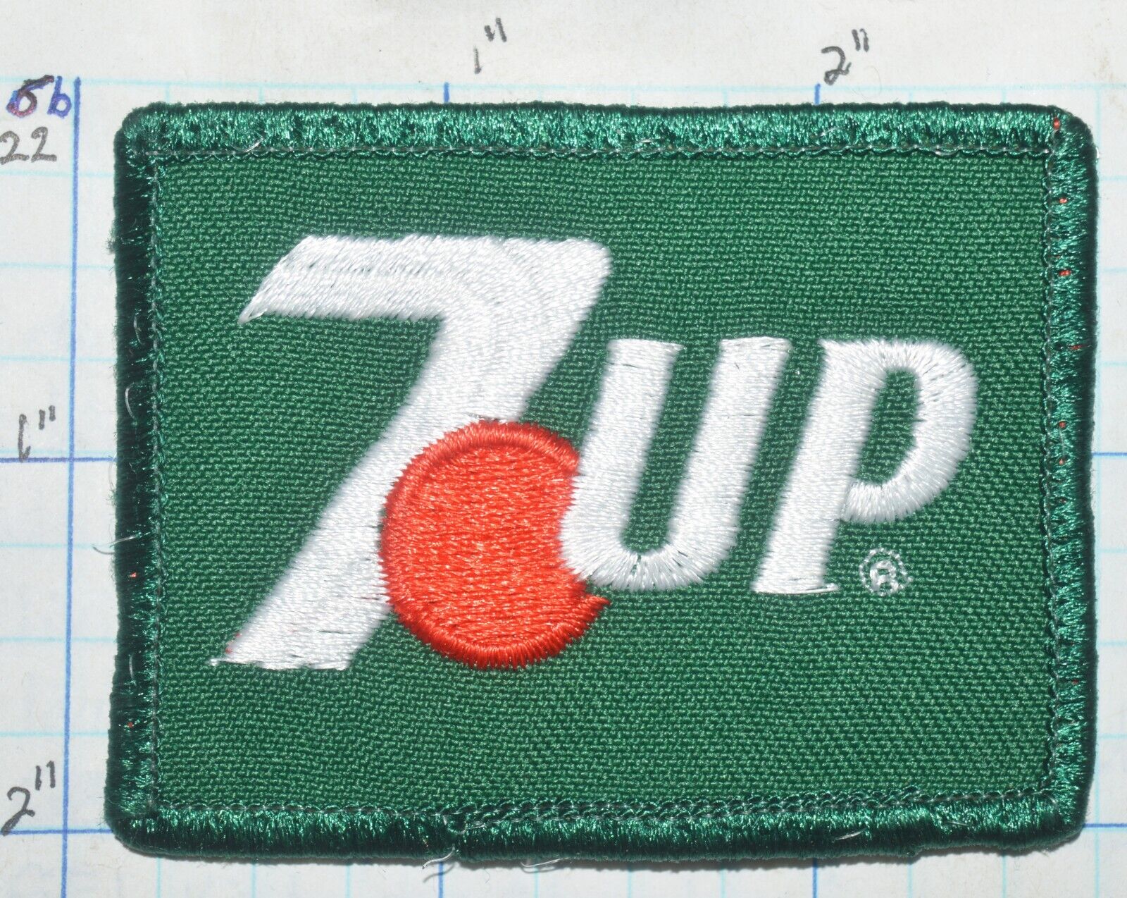 7up 7-up Soda Pop Beverage Advertising Logo Vintage 2" X 2.75" Patch