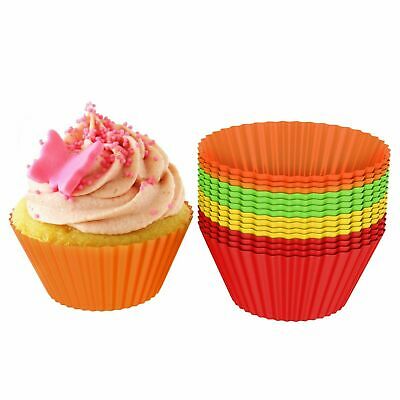 24 Silicone Baking Cups Muffin Molds Cupcake Bake Ware Reusable Bpa Free